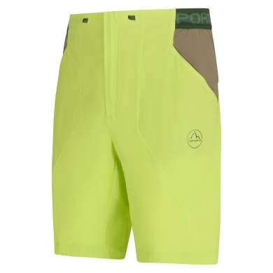 La Sportiva Wanderhose Guard Short (elastischer Bund mit Kordelzug) kurz limegelb Herren